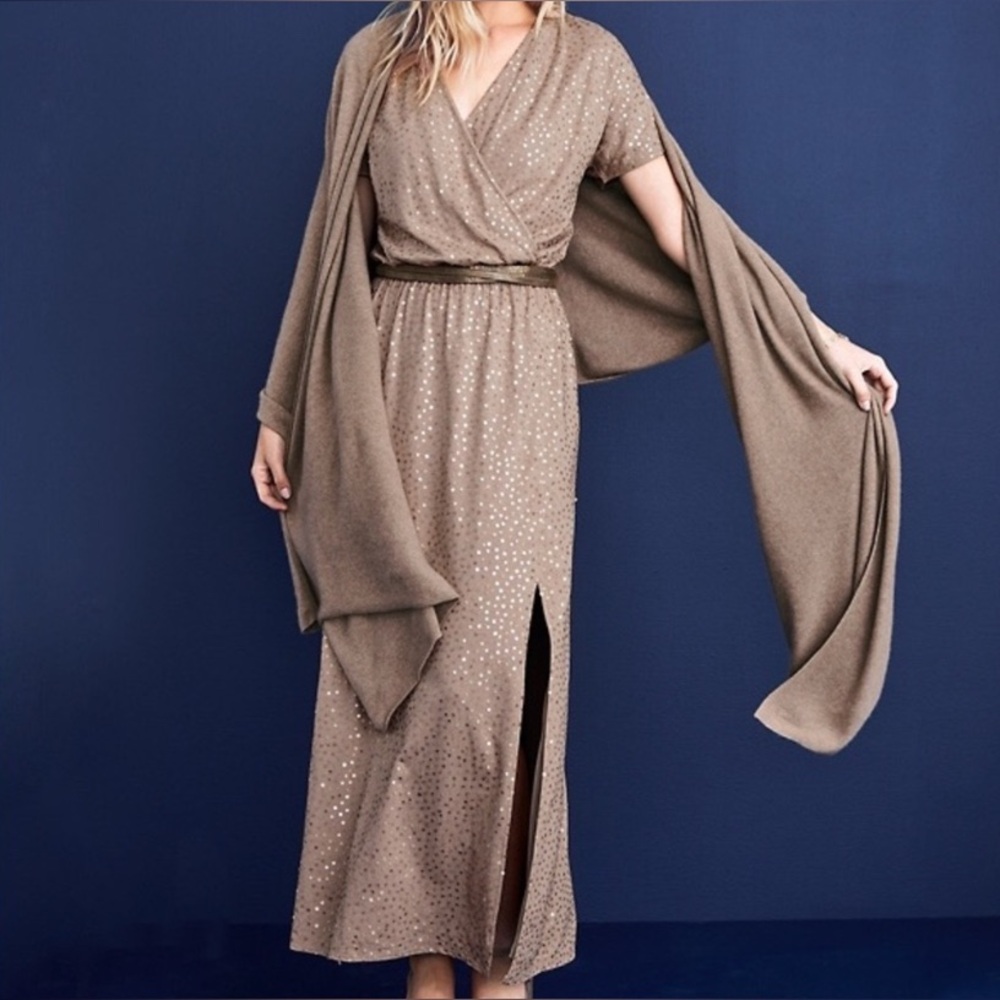 Garnet Hill‎ Exclusive Sequined Jersey Maxi Dress large formal evening knit